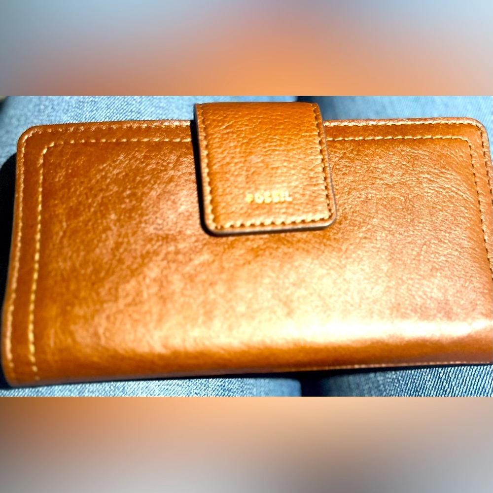 NWT Brown Fossil Wallet Long